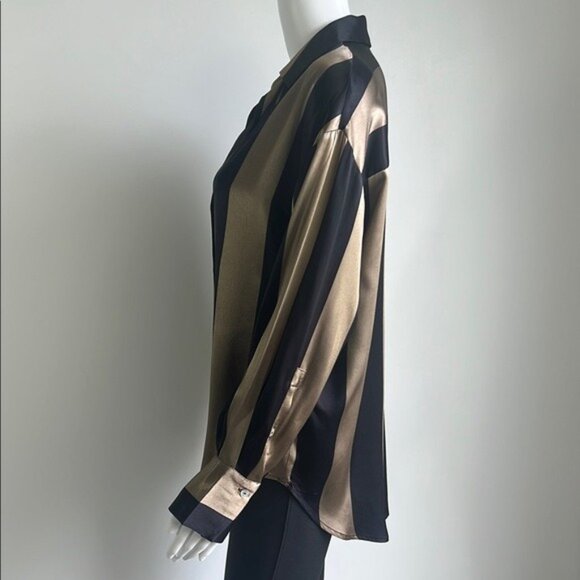 WB WithBlack Long Sleeve Striped Shirt - S - Picture 2 of 7